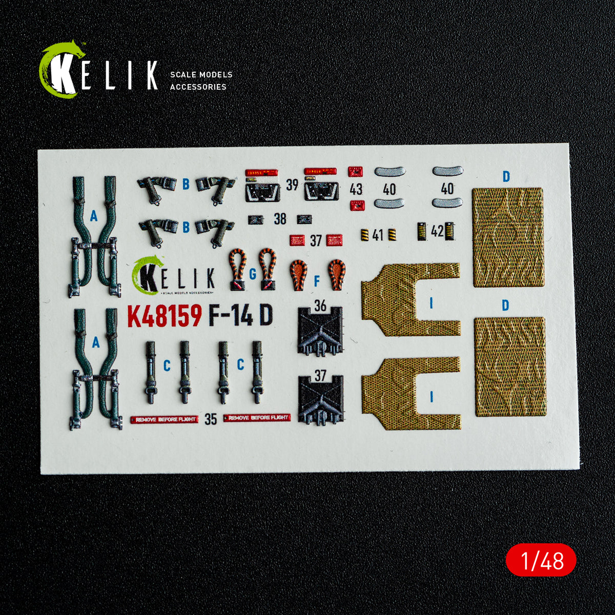 KELIK K48159 F-140 - interior 3D decals for GWH kit 1/48 – zdjęcie 8