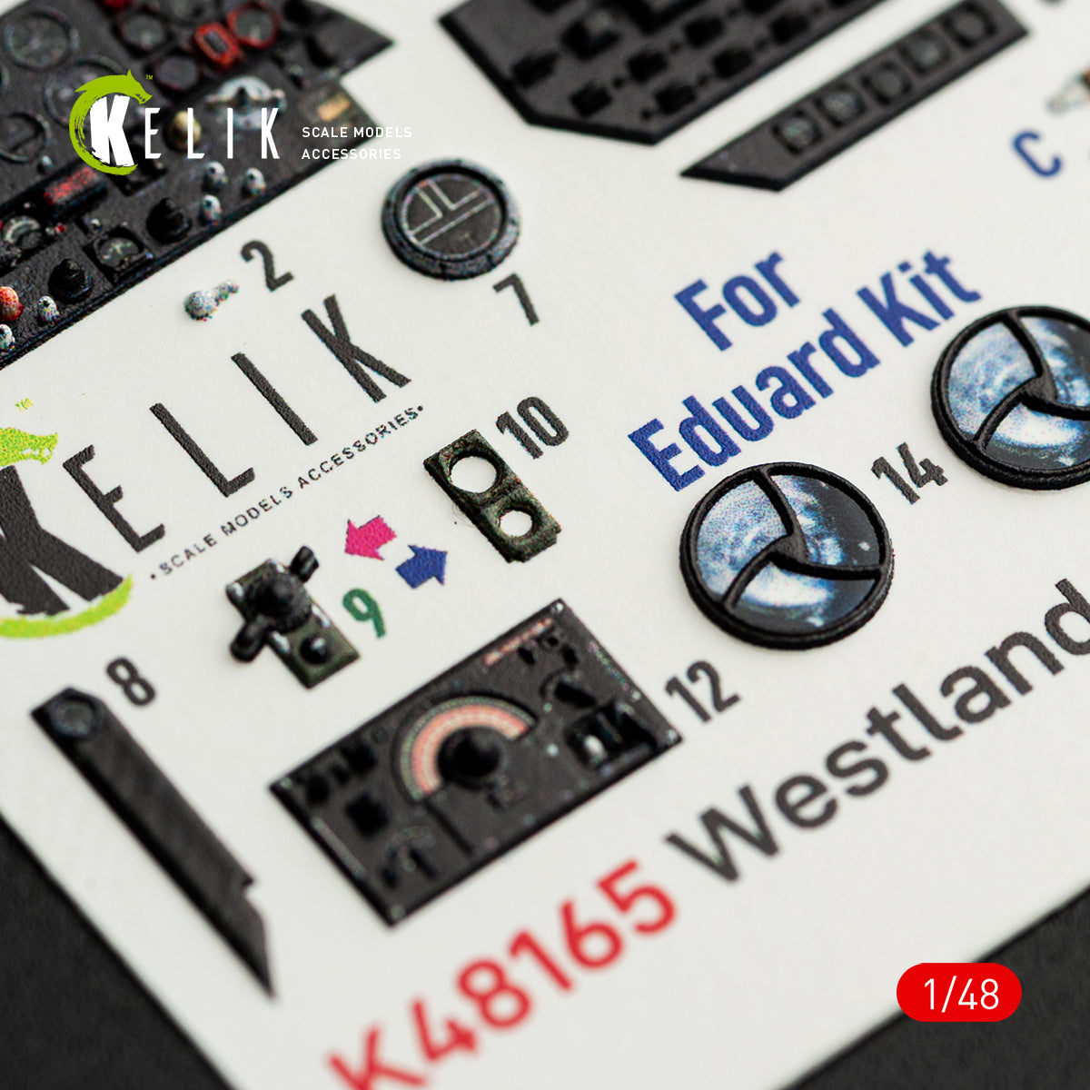 KELIK K48165 Westland Lysander Mk.III - interior 3D decals for Eduard kit 1/48 – image 3