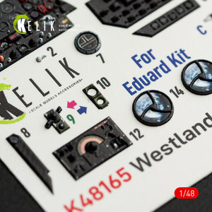 KELIK K48165 Westland Lysander Mk.III - interior 3D decals for Eduard kit 1/48 – image 3