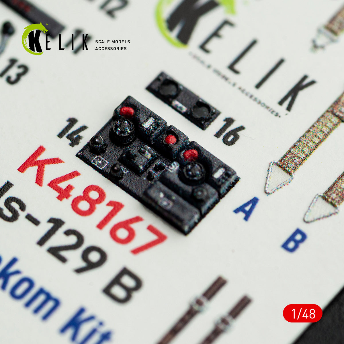 KELIK K48167 Hs-129 B - interior 3D decals for Takom kit 1/48 – image 3