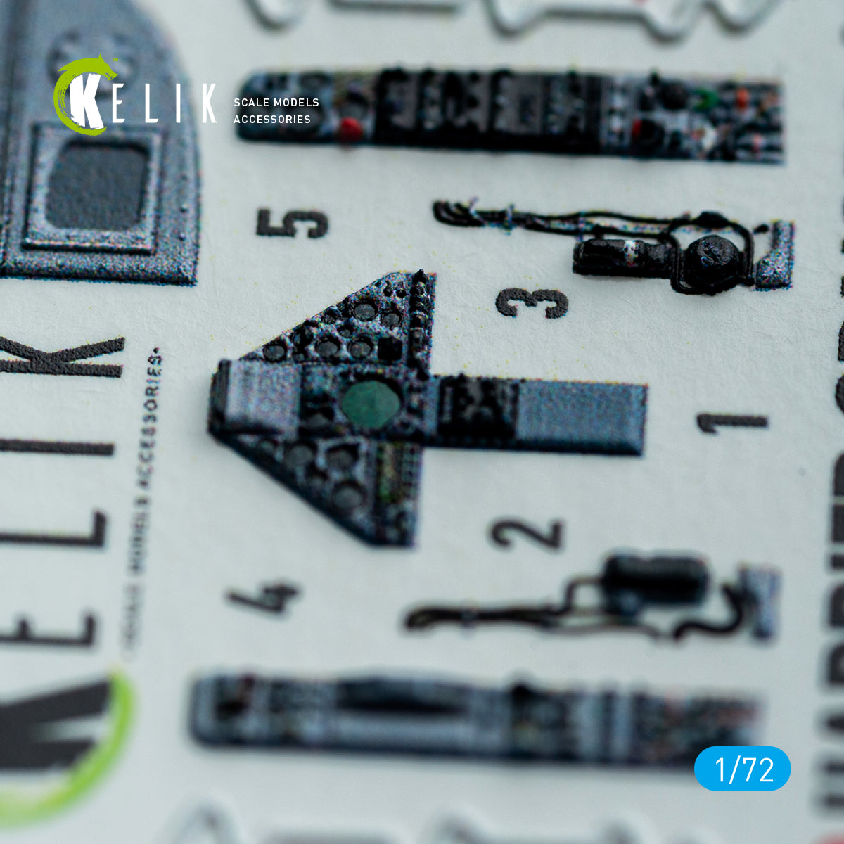 KELIK K72228 Harrier Gr1/Gr3 (Early) - interior 3D decals for Italeri kit 1/72 – zdjęcie 3