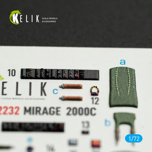 KELIK K72232 Mirage-2000C - interior 3D decals for DreamModel kit 1/72 – Bild 6