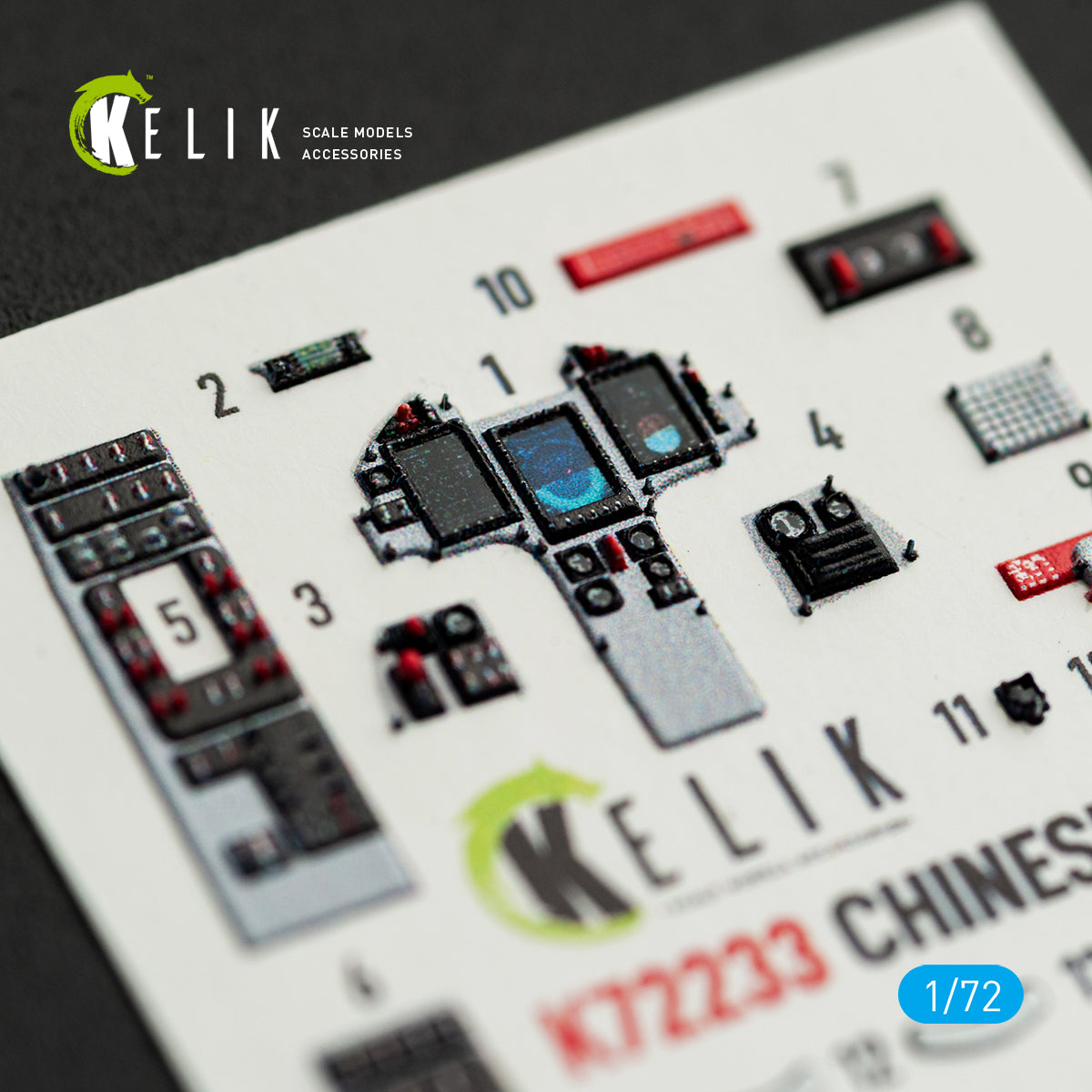 KELIK K72233 Chinese1-10B - interior 3D decals for Trumpeter kit 1/72 – image 3