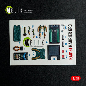 KELIK K48151 HARRIER GR3 - interior 3D decals for Kinetic kit 1/48 – Bild 14