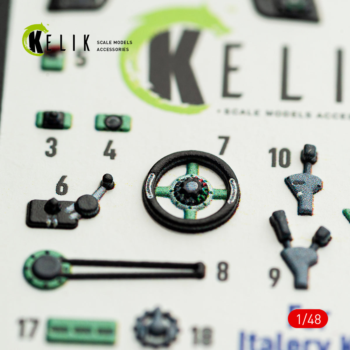 KELIK K48163 MC.200 - interior 3D decals for Italeri kit 1/48 – Bild 4