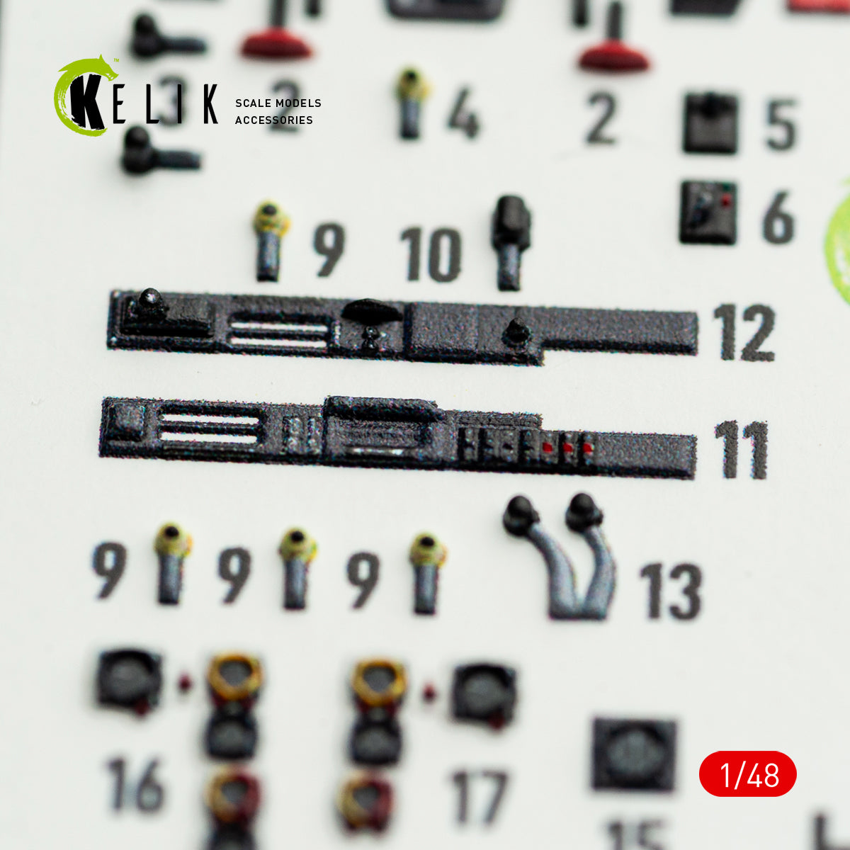 KELIK K48167 Hs-129 B - interior 3D decals for Takom kit 1/48 – image 4