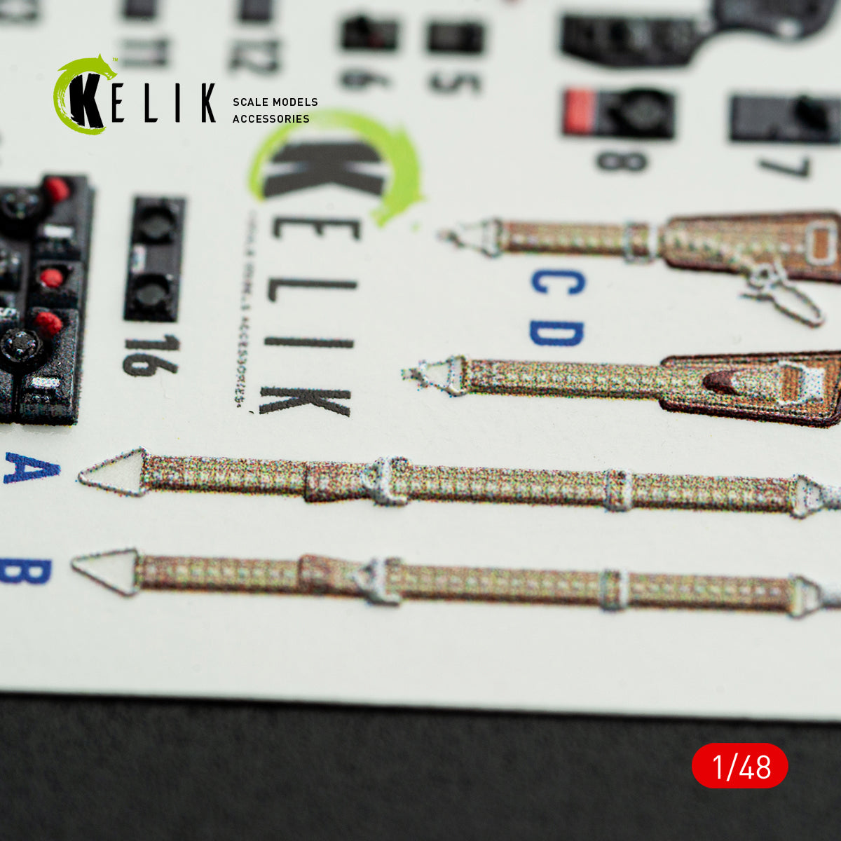 KELIK K48167 Hs-129 B - interior 3D decals for Takom kit 1/48 – image 5