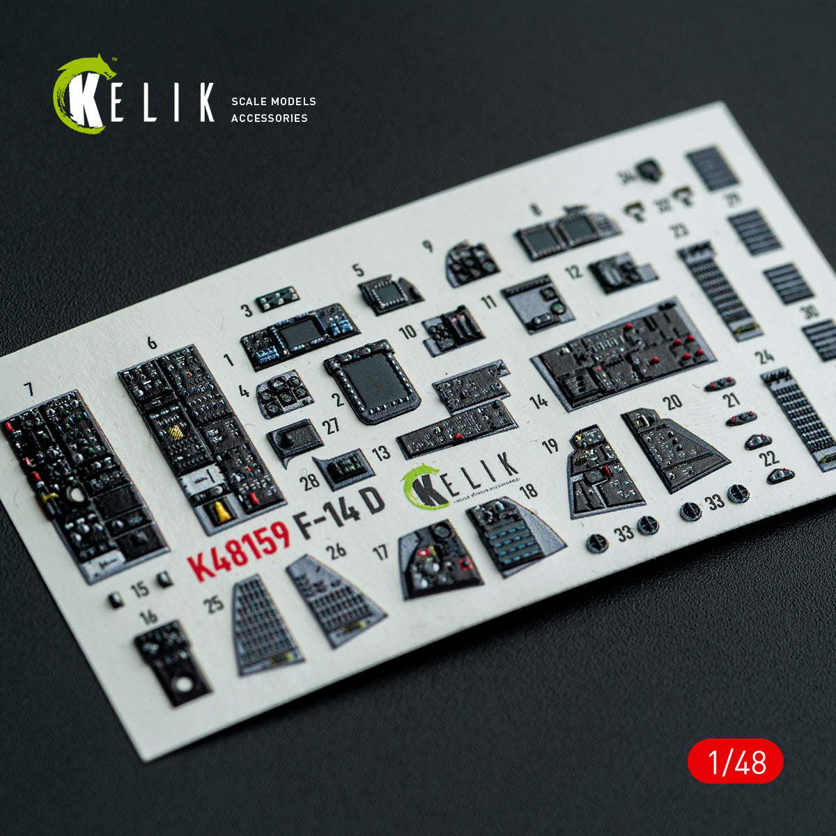 KELIK K48159 F-140 - interior 3D decals for GWH kit 1/48 – zdjęcie 11