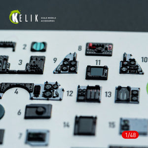 KELIK K48160 F-14A - interior 3D decals for Hasegawa kit 1/48 – immagine 6