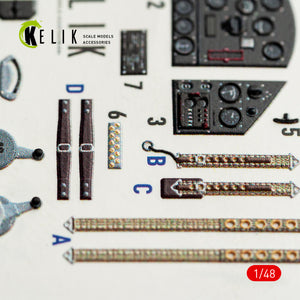 KELIK K48164 FOKKER D.XXI - interior 3D decals for Special Hobby kit 1/48 – imagen 6