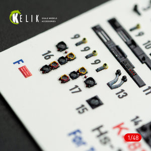 KELIK K48167 Hs-129 B - interior 3D decals for Takom kit 1/48 – image 6