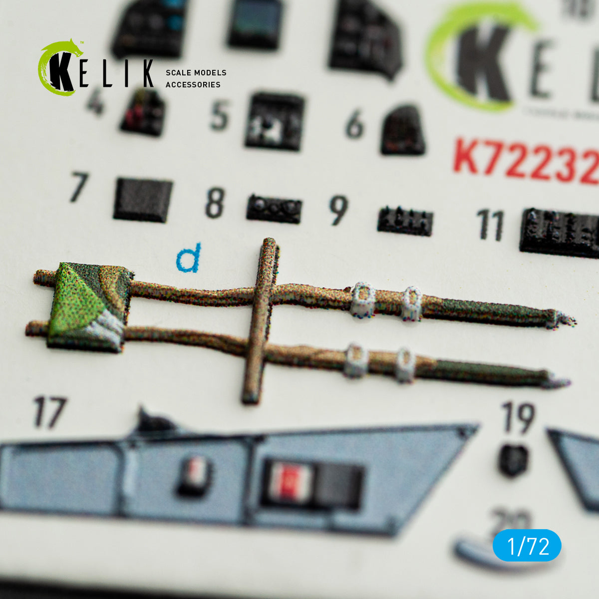 KELIK K72232 Mirage-2000C - interior 3D decals for DreamModel kit 1/72 – Bild 3