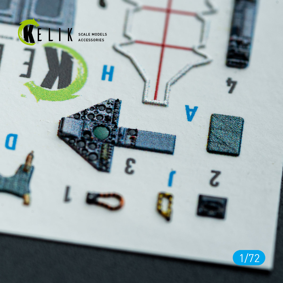 KELIK K72227 Harrier Gr3 (Late) - interior 3D decals for Italeri kit 1/72 – immagine 3