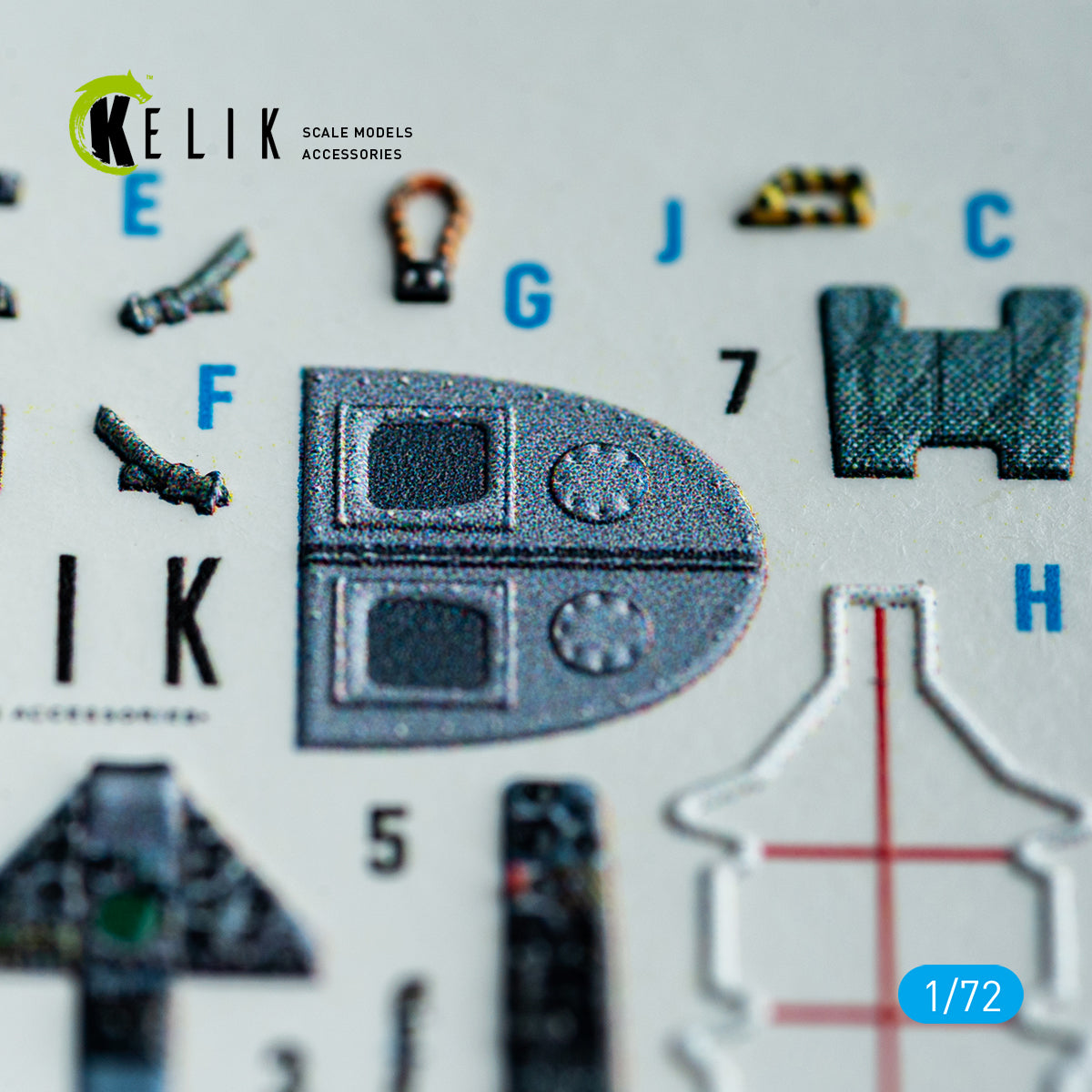 KELIK K72228 Harrier Gr1/Gr3 (Early) - interior 3D decals for Italeri kit 1/72 – zdjęcie 7