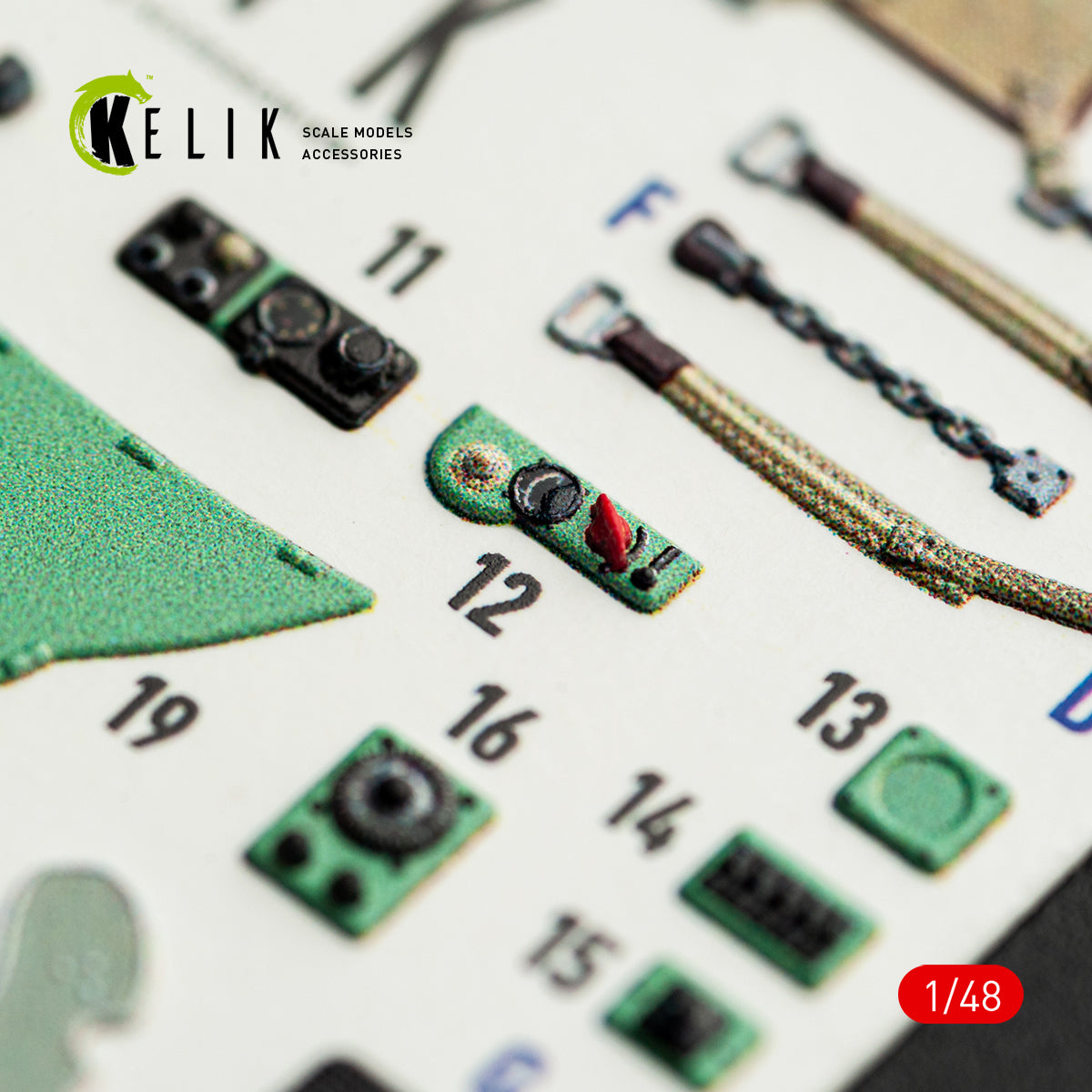KELIK K48163 MC.200 - interior 3D decals for Italeri kit 1/48 – Bild 8