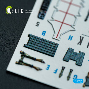 KELIK K72227 Harrier Gr3 (Late) - interior 3D decals for Italeri kit 1/72 – immagine 2
