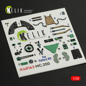 KELIK K48163 MC.200 - interior 3D decals for Italeri kit 1/48