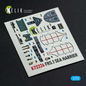 KELIK K72226 FRS.1 SEA Harrier - interior 3D decals for Italeri kit 1/72 – zdjęcie 6