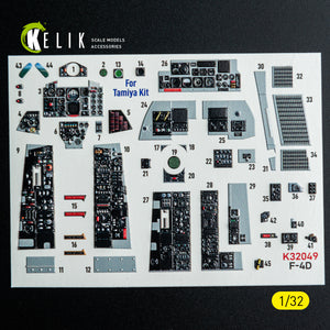 KELIK K32049 F-4D - interior 3D decals for Tamiya kit 1/32 – imagen 2