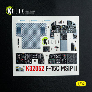 KELIK K32052 F-15C MSIP II - interior 3D decals for Tamiya kit 1/32 – imagen 2