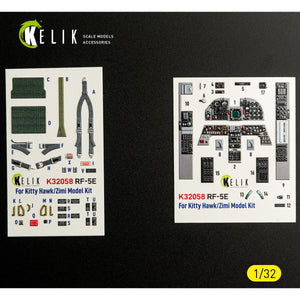 KELIK K32058 RF-5E - interior 3D decals for Kitty Hawk/Zimi models kit 1/32 – imagen 2