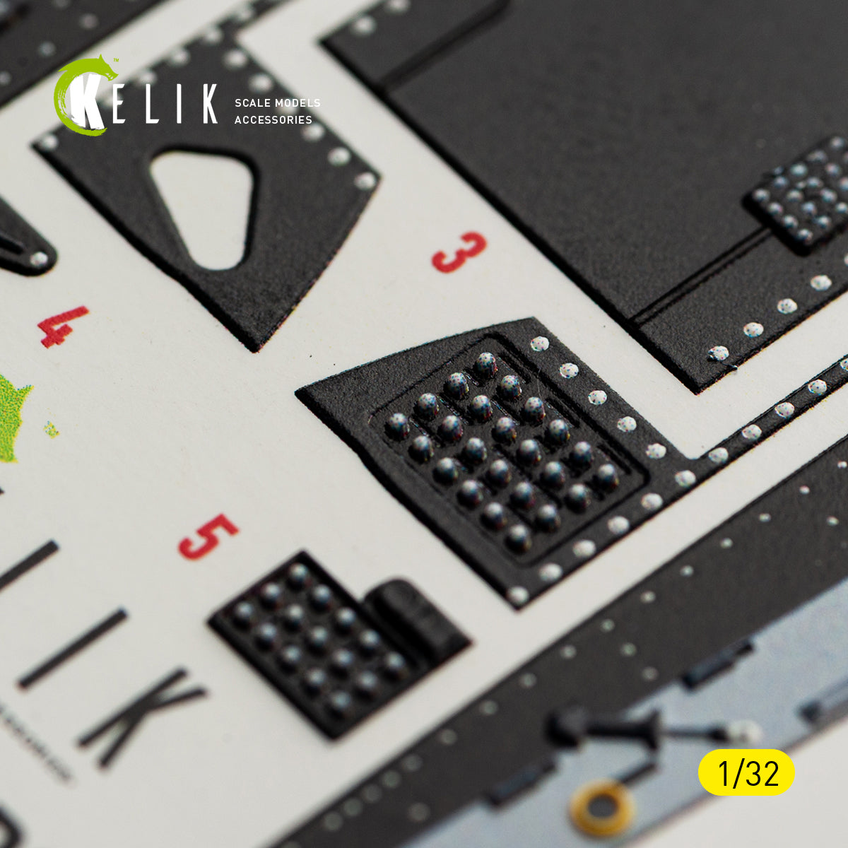 KELIK K32062 A-7D CORSAIR II - interior 30 decals for Trumpeter kit 1/32 – imagen 2