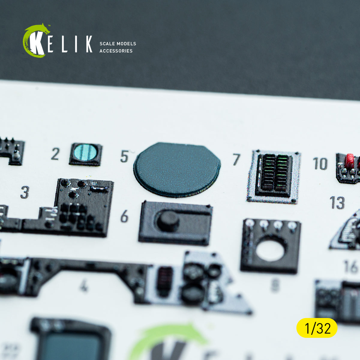 KELIK K32053 F-14A - interior 3D decals for Tamiya kit 1/32 – imagen 3