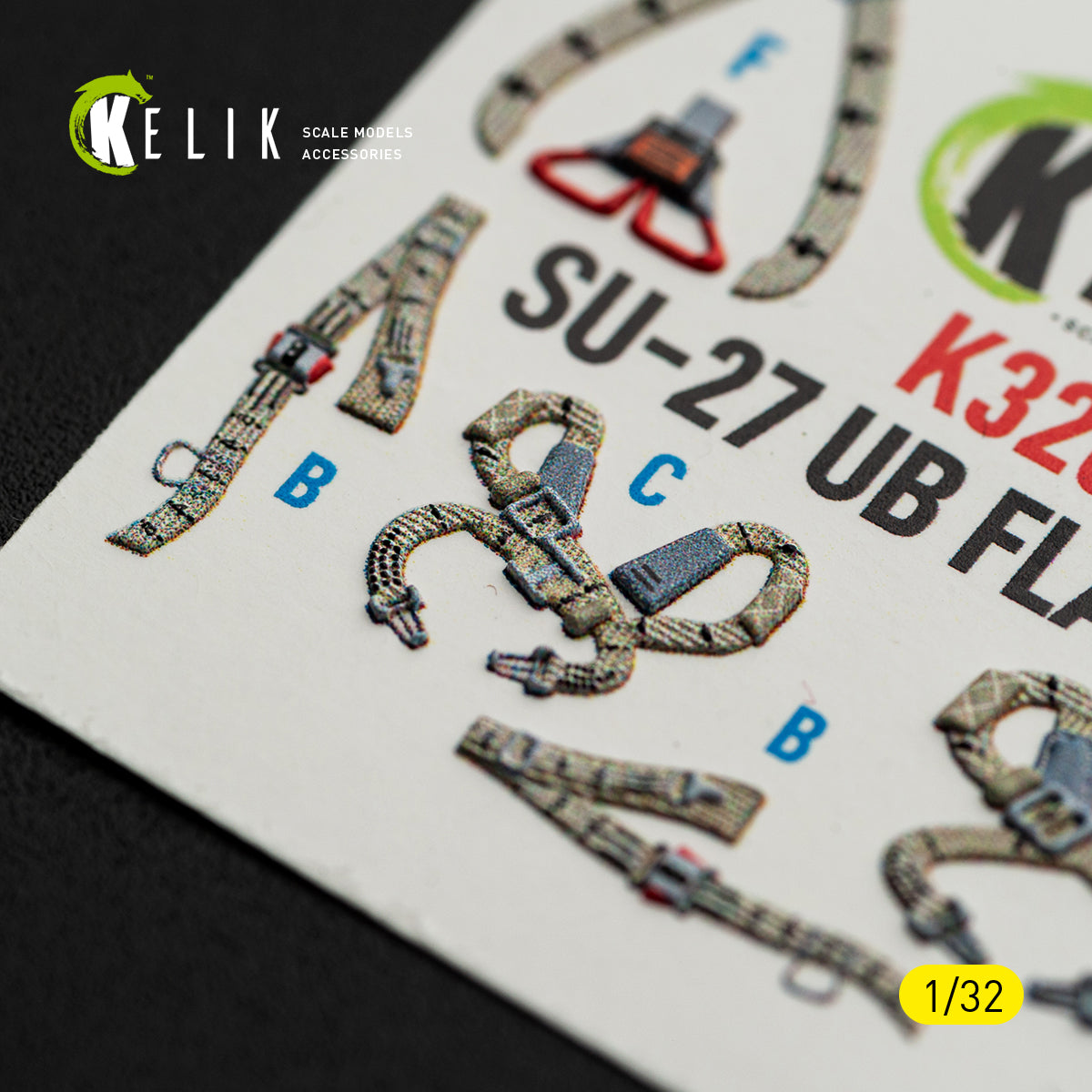 KELIK K32061 SU-27UB Flanker C - interior 3D decals for Trumpeter kit 1/32 – imagen 3