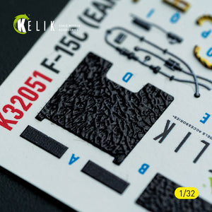 KELIK K32051 F-15C (early) - interior 30 decals for Tamiya kit 1/32 – imagen 5