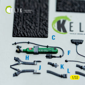 KELIK K32051 F-15C (early) - interior 30 decals for Tamiya kit 1/32 – imagen 6