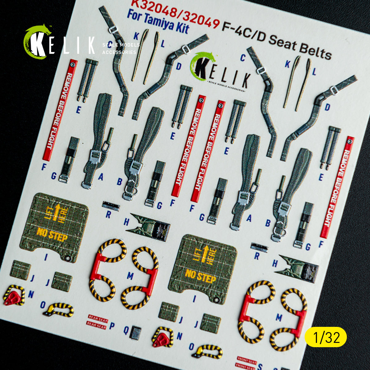 KELIK K32049 F-4D - interior 3D decals for Tamiya kit 1/32 – imagen 12