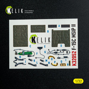 KELIK K32052 F-15C MSIP II - interior 3D decals for Tamiya kit 1/32 – imagen 9