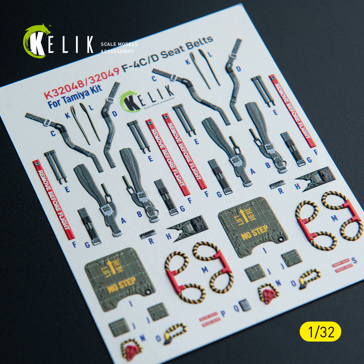 KELIK K32048 F-4C - interior 3D decals for Tamiya kit 1/32 – imagen 8