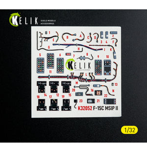 KELIK K32052 F-15C MSIP II - interior 3D decals for Tamiya kit 1/32 – imagen 10