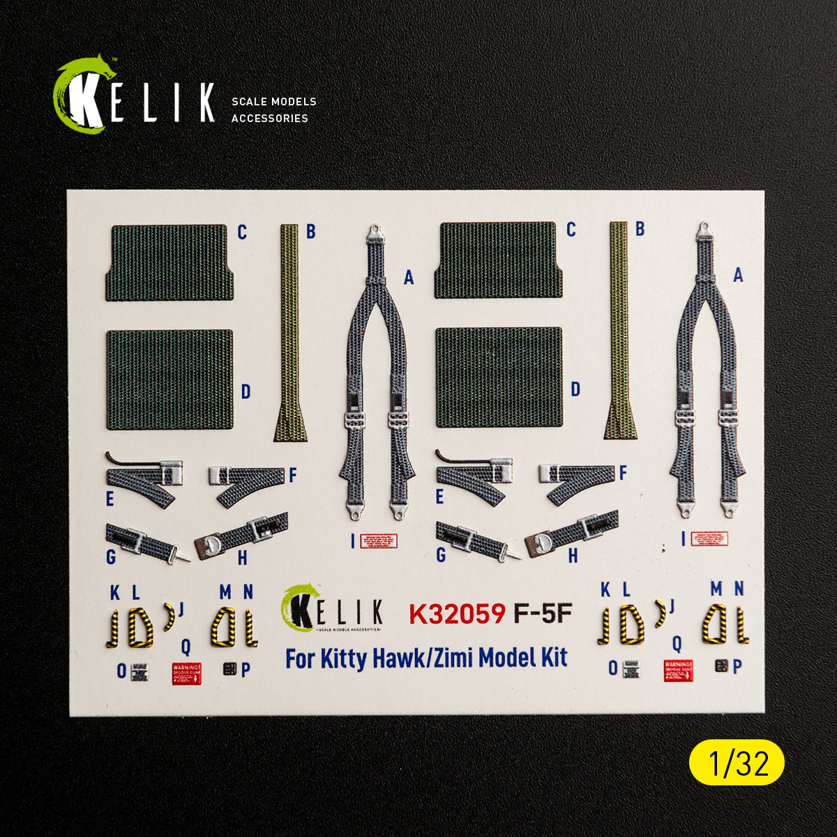 KELIK K32059 F-5F - interior 3D decals for Kitty Hawk/Zimi models kit 1/32 – imagen 8
