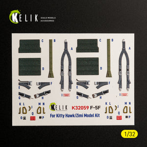 KELIK K32059 F-5F - interior 3D decals for Kitty Hawk/Zimi models kit 1/32 – imagen 8