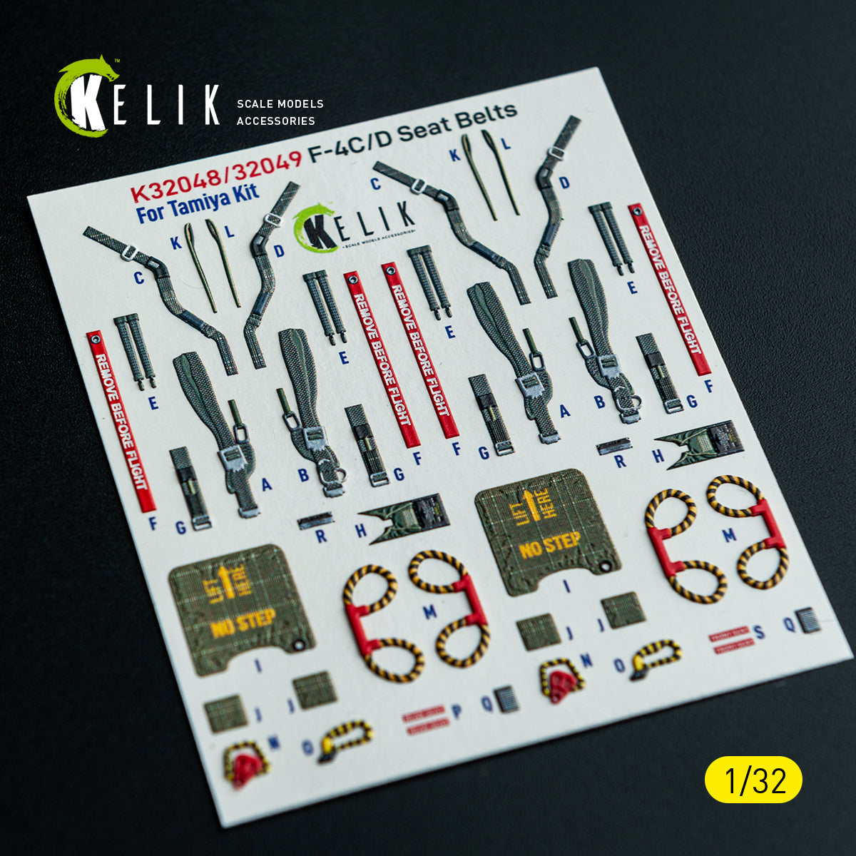 KELIK K32049 F-4D - interior 3D decals for Tamiya kit 1/32 – imagen 14