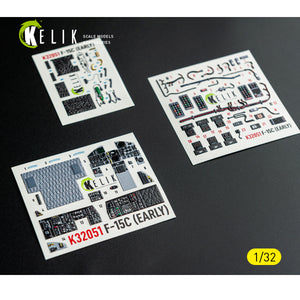 KELIK K32051 F-15C (early) - interior 30 decals for Tamiya kit 1/32 – imagen 10