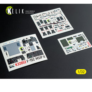 KELIK K32052 F-15C MSIP II - interior 3D decals for Tamiya kit 1/32 – imagen 11