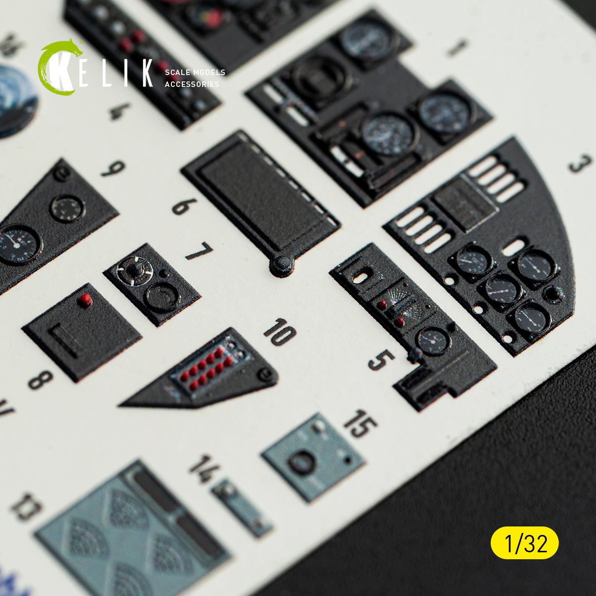 KELIK K32057 MS-406C-1 - interior 30 decals for Special Hobby kit 1/32 – imagen 5