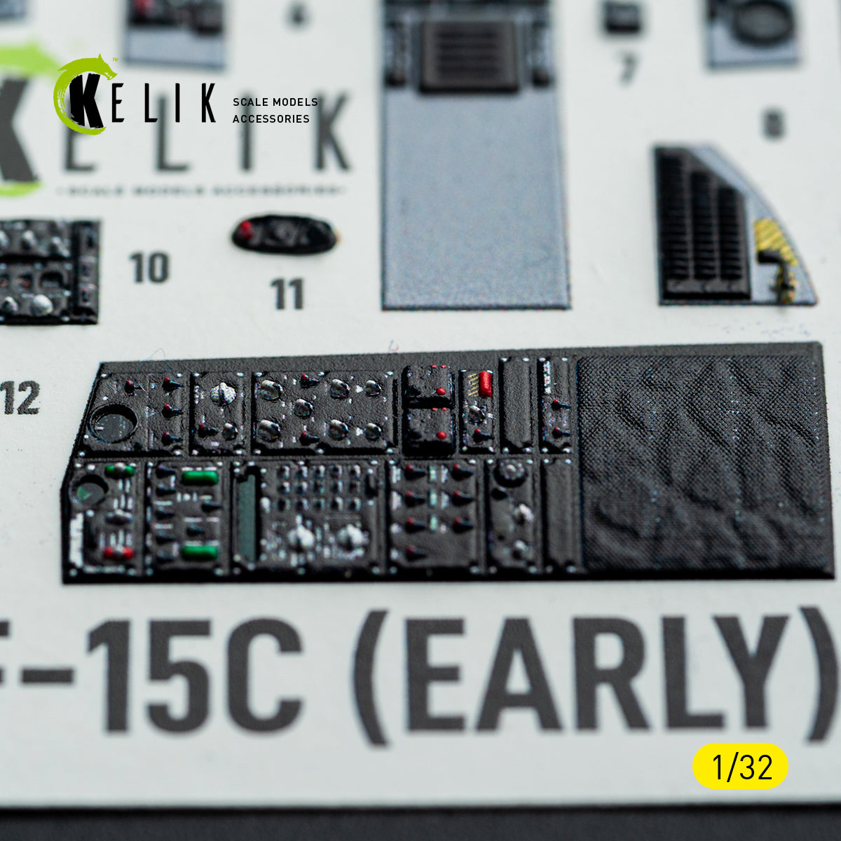 KELIK K32051 F-15C (early) - interior 30 decals for Tamiya kit 1/32 – imagen 11