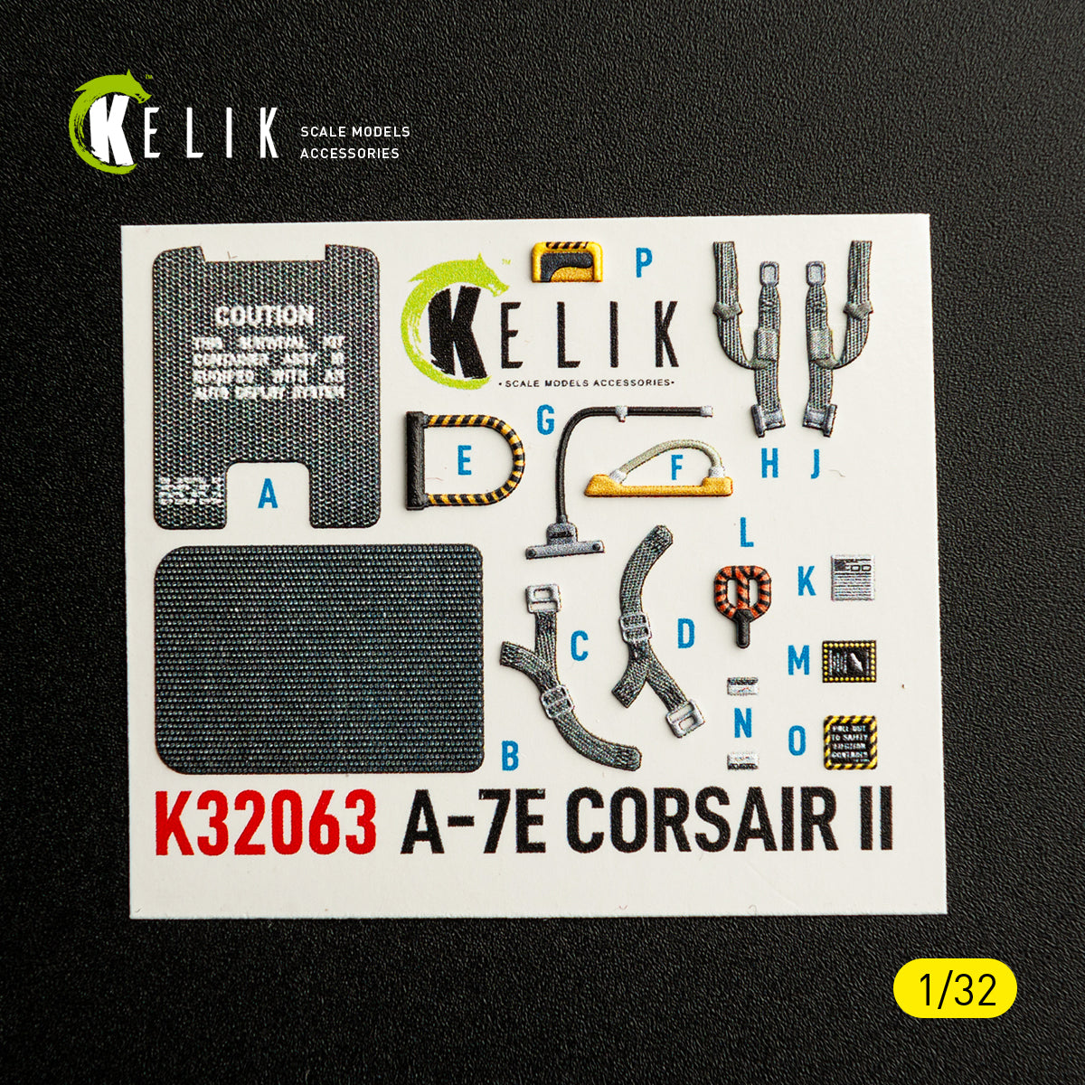 KELIK K32063 A-7E CORSAIR II - interior 3D decals for Trumpeter kit 1/32 – imagen 9