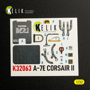 KELIK K32063 A-7E CORSAIR II - interior 3D decals for Trumpeter kit 1/32 – imagen 9