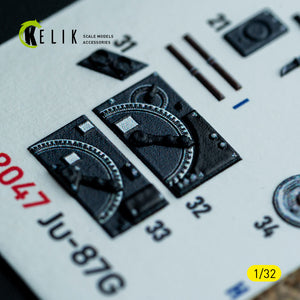 KELIK K32047 Ju-87G - interior 3D decals for Hasegawa kit 1/32 – imagen 7