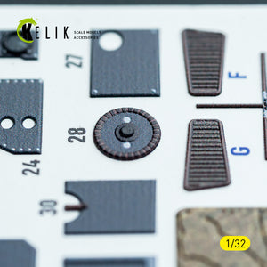 KELIK K32050 Ju-870 - interior 3D decals for Hasegawa kit 1/32 – imagen 7