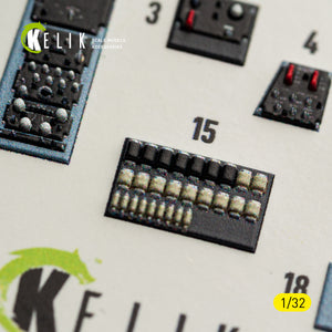 KELIK K32054 0V-10A/C Bronco - interior 3D decals for Kitty Hawk/Zimi models kit 1/32 – imagen 7