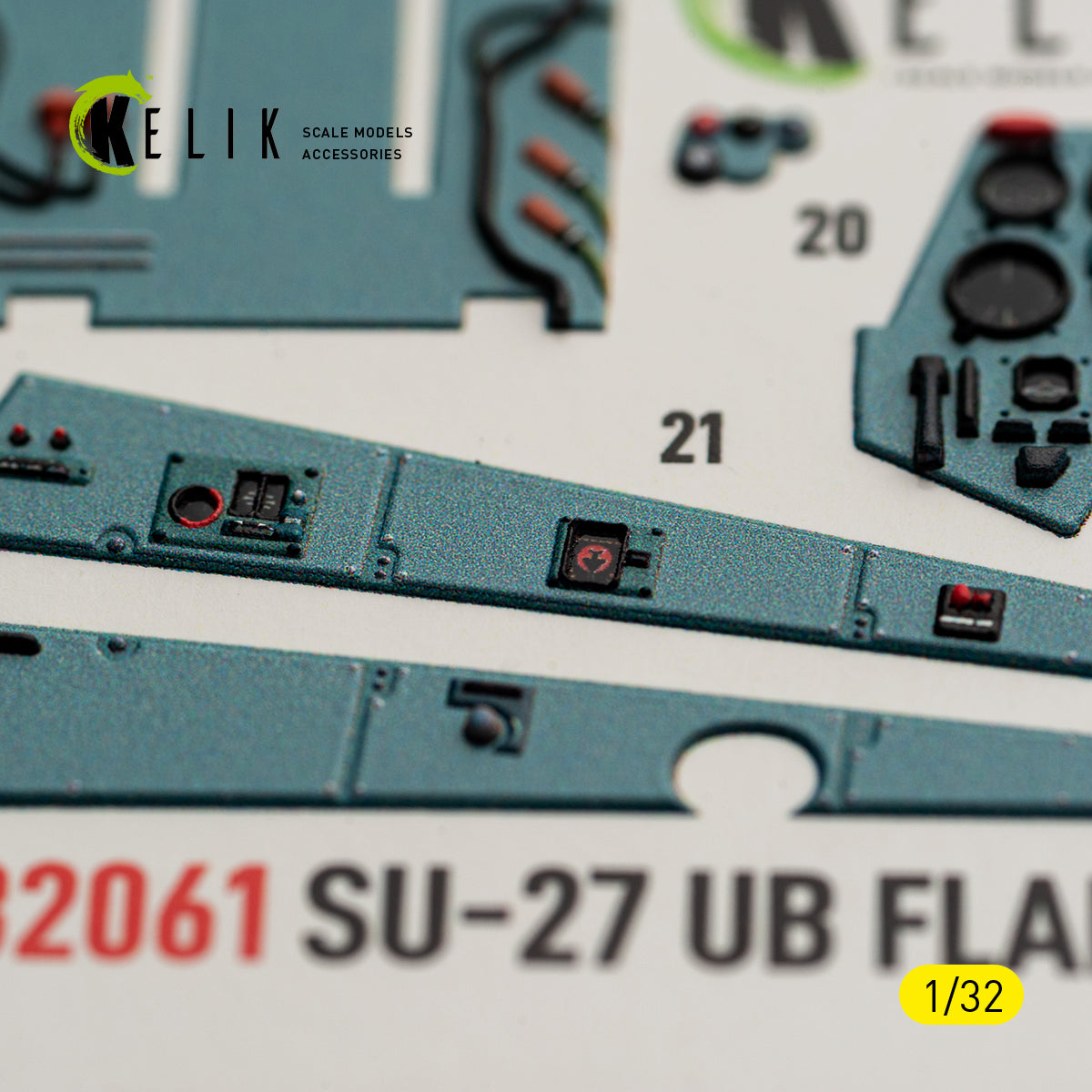 KELIK K32061 SU-27UB Flanker C - interior 3D decals for Trumpeter kit 1/32 – imagen 10