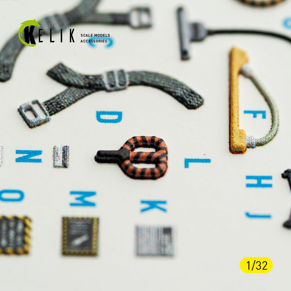 KELIK K32063 A-7E CORSAIR II - interior 3D decals for Trumpeter kit 1/32 – imagen 10