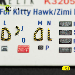 KELIK K32058 RF-5E - interior 3D decals for Kitty Hawk/Zimi models kit 1/32 – imagen 9