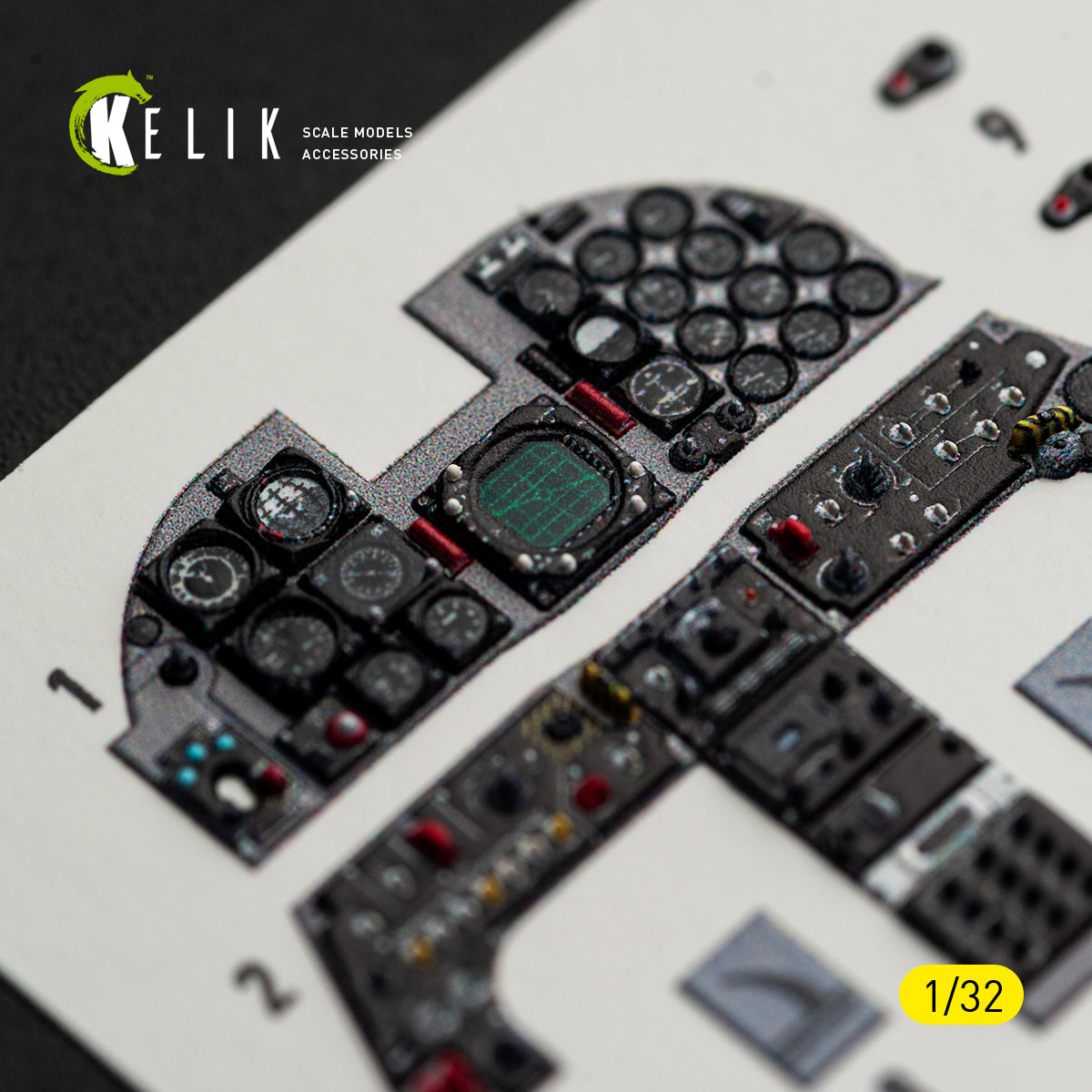 KELIK K32059 F-5F - interior 3D decals for Kitty Hawk/Zimi models kit 1/32